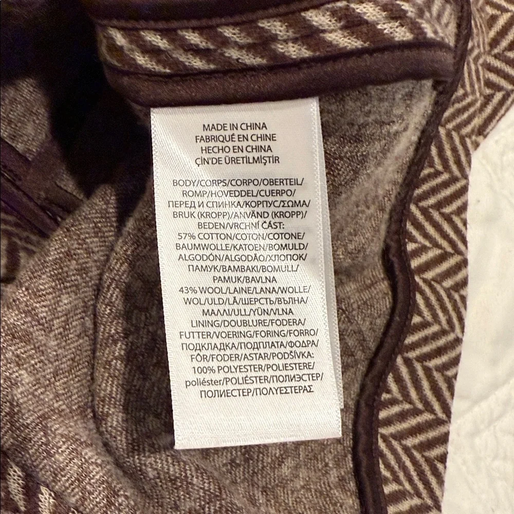 Polo Ralph Lauren Brown Cream Wool blend Blazer Size 16 - Picture 8 of 13